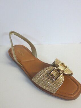 ALDO Agreinwan womens Flat Sandal - GOLD - US WOMEN'S 8.5